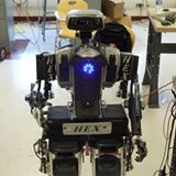 Homemade humanoid robot made from recycled electrical equipment ...