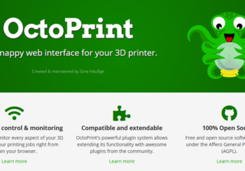 ‘OctoPrint’ web interface for 3D printer that allows you to control and monitor all aspects of your printer and print jobs from your browser.