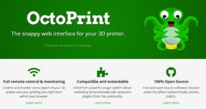 ‘OctoPrint’ web interface for 3D printer that allows you to control and ...